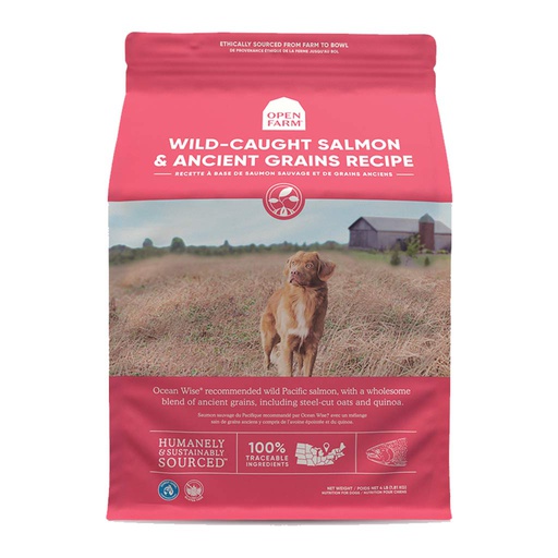 [10079626] OPEN FARM DOG WILD CAUGHT SALMON & ANCIENT GRAINS 4LB