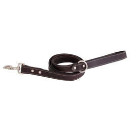 [10080006] SHEDROW RICHMOND TOP STITCH LEATHER LEASH 5FT BROWN M