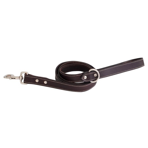 [10080008] SHEDROW RICHMOND TOP STITCH LEATHER LEASH 5FT BROWN S