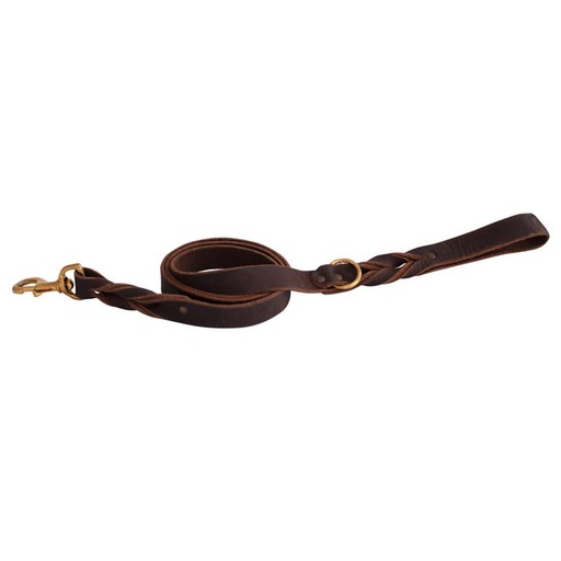 [10080012] SHEDROW BRISTOL TWISTED LEATHER LEASH 5FT BROWN S