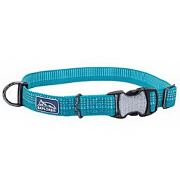 [10080928] COASTAL K9 EXPLORER REFLECTIVE ADJ COLLAR OCEAN 1&quot;X12-18&quot;