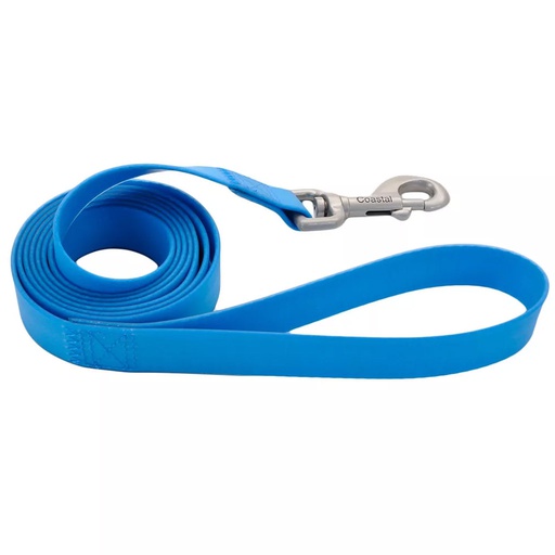 [10081032] COASTAL PRO ADJ WATERPROOF LEASH AQUA 1"X6' 