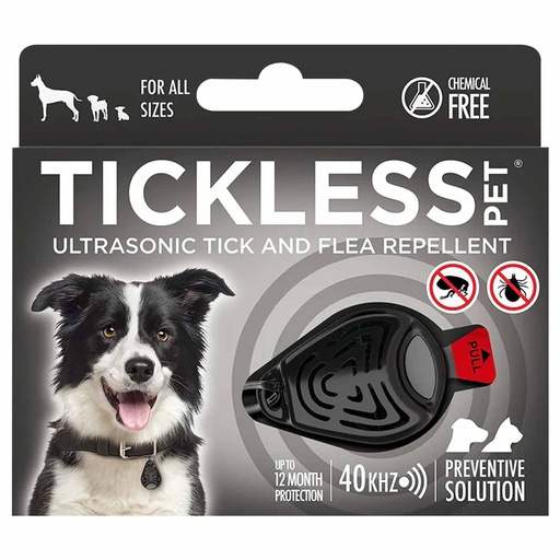 [10082040] TICKLESS PET CLASSIC MEDALLION BLACK