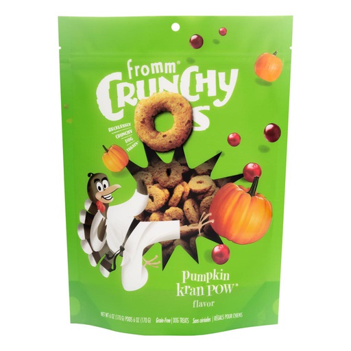 [10083398] FROMM DOG CRUNCHY O'S PUMPKIN KRAN POW 6OZ