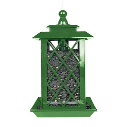 [10085398] PINEBUSH MIXED SEED LANTERN STYLE BIN FEEDER GREEN