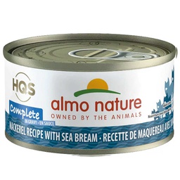 [10089528] SO - ALMO CAT HQS COMPLETE MACKEREL W SEA BREAM IN GRAVY CAN 70G