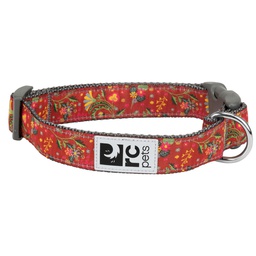 [10089904] RC PETS CLIP COLLAR CLAY FLORAL 3/4&quot; S