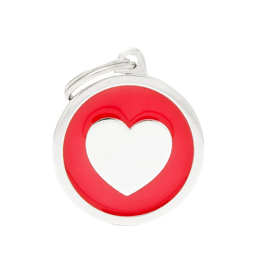 [10090060] MY FAMILY CLASSIC CIRCLE HEART RED