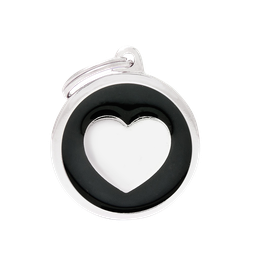 [10090116] MY FAMILY CLASSIC CIRCLE HEART BLACK