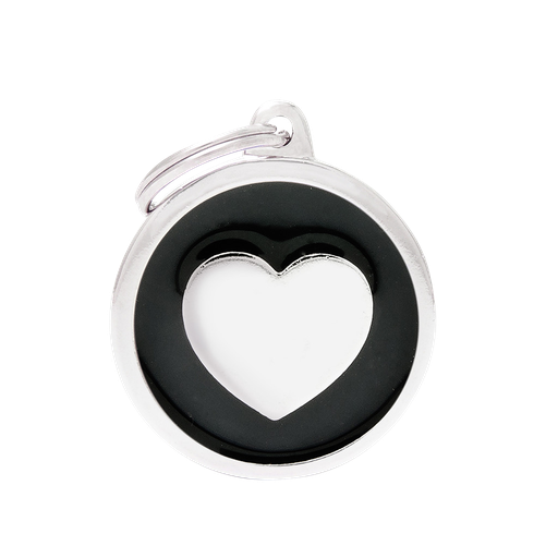 [10090116] MY FAMILY CLASSIC CIRCLE HEART BLACK