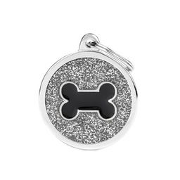 [10090152] DMB - MY FAMILY GLITTER CIRCLE BONE GREY