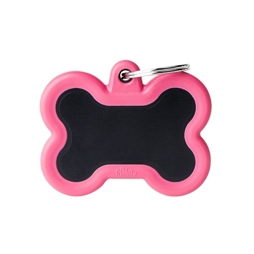 [10090176] MY FAMILY HUSHTAG BONE BLACK & PINK L