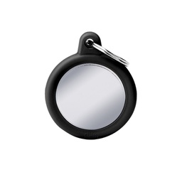 [10090194] MY FAMILY HUSHTAG CIRCLE CHROME &amp; BLACK