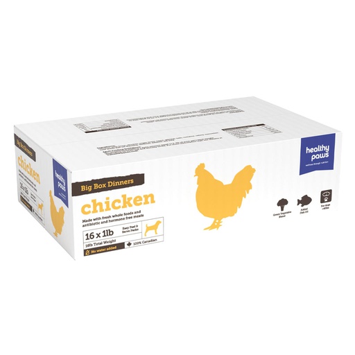 [10091364] HEALTHY PAWS DOG BIG BOX DINNER CHICKEN & VEG 16 X 1LB
