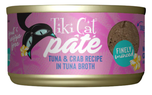 [10091430] TIKI CAT PATE TUNA & CRAB IN TUNA BROTH 2.8OZ