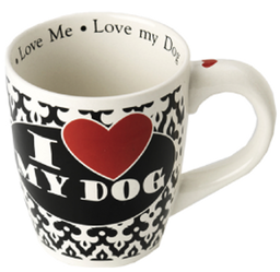 [10091556] PETRAGEOUS I LOVE MY DOG JUMBO MUG 28OZ