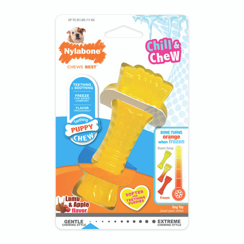 [10091574] NYLABONE PUPPY CHEW FREEZER BONE LAMB/APPLE REGULAR
