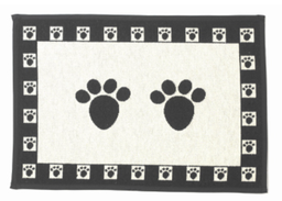 [10091730] PETRAGEOUS PAWS TAPESTRY PLACEMAT NATURAL/BLACK