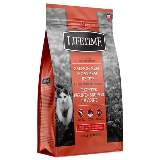 [10091802] LIFETIME CAT ALL LIFE STAGES SALMON & OATMEAL 5LB