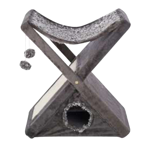 [10092078] PREVUE PET X-TRA FUN KITTY CENTER 25"H x 22.5"L GREYGREY