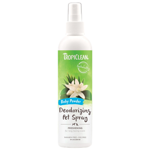 [10092368] DR - TROPICLEAN BABY POWDER DEODORIZING PET SPRAY 8OZ