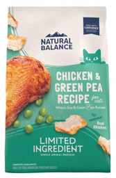 [10092476] NATURAL BALANCE CAT LID GF CHICKEN &amp; GREEN PEA 4LB