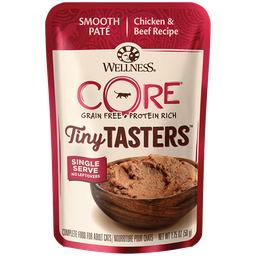 [146-161035] WELLNESS CORE TINY TASTERS CHICKEN &amp; BEEF 1.75OZ