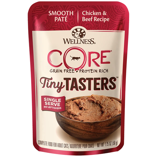 [10093190] WELLNESS CORE TINY TASTERS CHICKEN & BEEF 50G (1.75OZ)