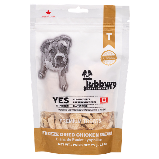 [10093360] TUBBY K9 FREEZE DRIED CHICKEN BREAST 75G