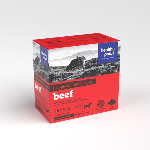 [10093528] HEALTHY PAWS CANINE COMPLETE DINNER BEEF 16 X 1/2LB