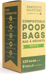[10094796] PAWSITIVE SOLUTIONS BPI-CERTIFIED COMPOSTABLE POOP BAGS 120PK