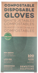 [10094798] PAWSITIVE SOLUTIONS BPI-CERTIFIED COMPOSTABLE GLOVES 100PK