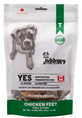 [10095066] TUBBY K9 DEHYDRATED CHICKEN FEET 125G