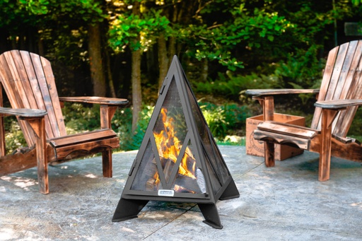 [10095750] IRON EMBERS PYRAMID FIREPLACE 4'