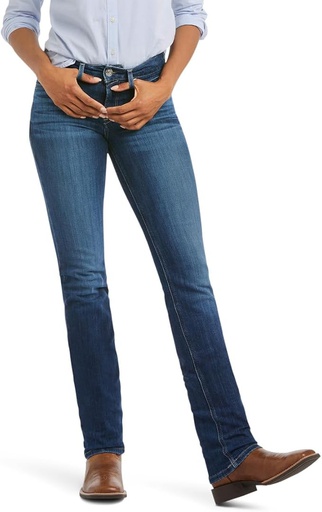 [10097094] ARIAT WOMENS PERFECT RISE STRAIGHT JEAN ABBY R.E.A.L.  MACKENZIE 32 L