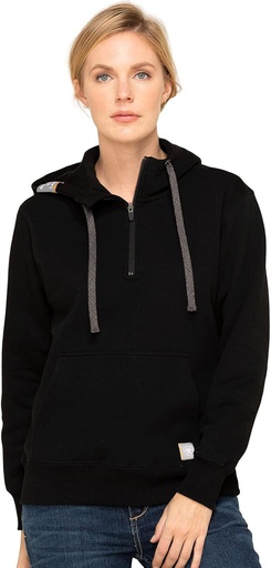 [10097708] ARIAT WOMENS REBAR 1/2 ZIP HOODIE SKILL SET BLK SML