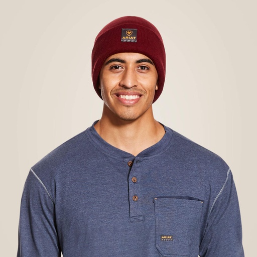 [10097894] DV - ARIAT REBAR WATCH CAP BEANIE MALBEC