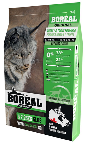 [10101618] BOREAL CAT ORIGINAL GRAIN FREE TURKEY & TROUT 2.26KG