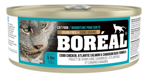 [10101660] BOREAL CAT COBB CHICKEN, ATLANTIC SALMON & CAN DUCK 5.5OZ (156G)