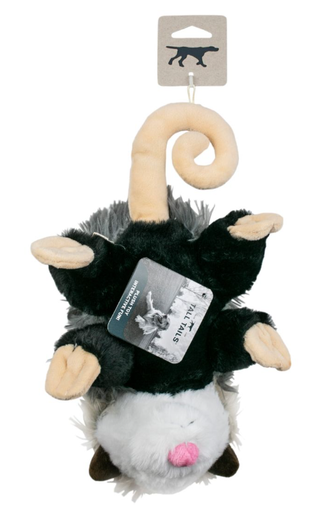 [10101806] TALL TAILS PLUSH POSSUM W/ SQUEAKER & INTERIOR ROPE BODY TOY 11"