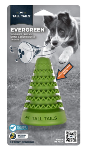 [10101834] TALL TAILS NATURAL RUBBER EVERGREEN TREE TOY 4"