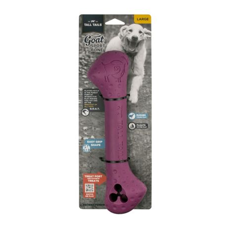 [10101848] TALL TAILS GOAT RUBBER BONE PURPLE 12"
