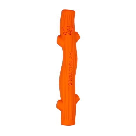 [10101856] TALL TAILS GOAT RUBBER FETCH STICK ORANGE 10"