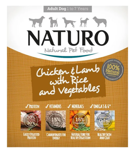 [10101912] NATURO CHICKEN AND LAMB W/ RICE & VEGETABLES 400G