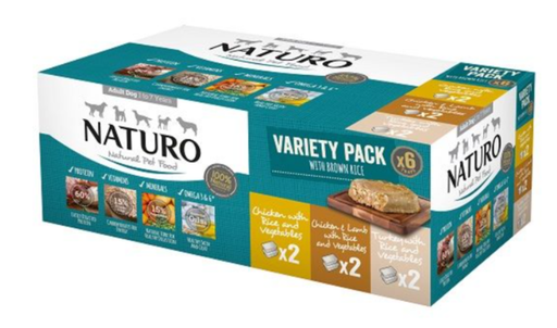 [10101928] NATURO DOG VARIETY PACK W/ RICE 6 X 400G