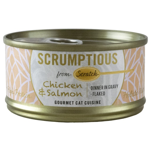 [10105710] SCRUMPTIOUS CAT CHICKEN & SALMON 79G