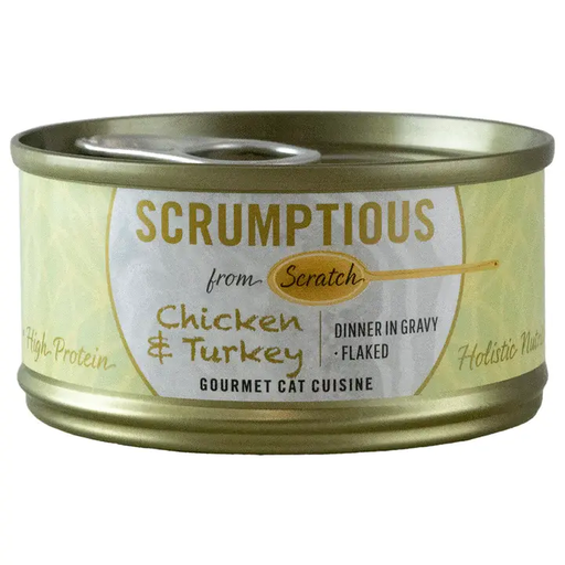 [10105714] SCRUMPTIOUS CAT CHICKEN & TURKEY 79G