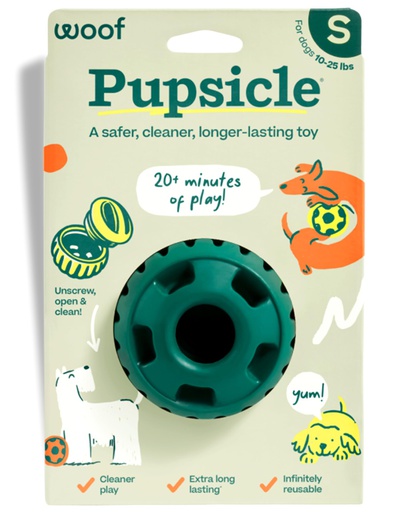 [10144064] WOOF PUPSICLE INTERACTIVE TREAT TOY GREEN (S)