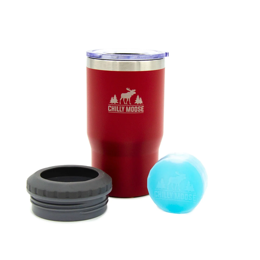 [10144588] CHILLY MOOSE BRENT 5-IN-1 INSULATOR & TUMBLER 410ML CANOE RED