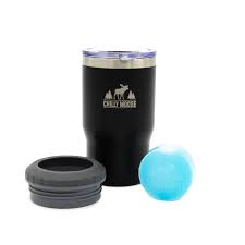 [10144592] CHILLY MOOSE BRENT 5-IN-1 INSULATOR & TUMBLER 410ML MIDNIGHT BLACK